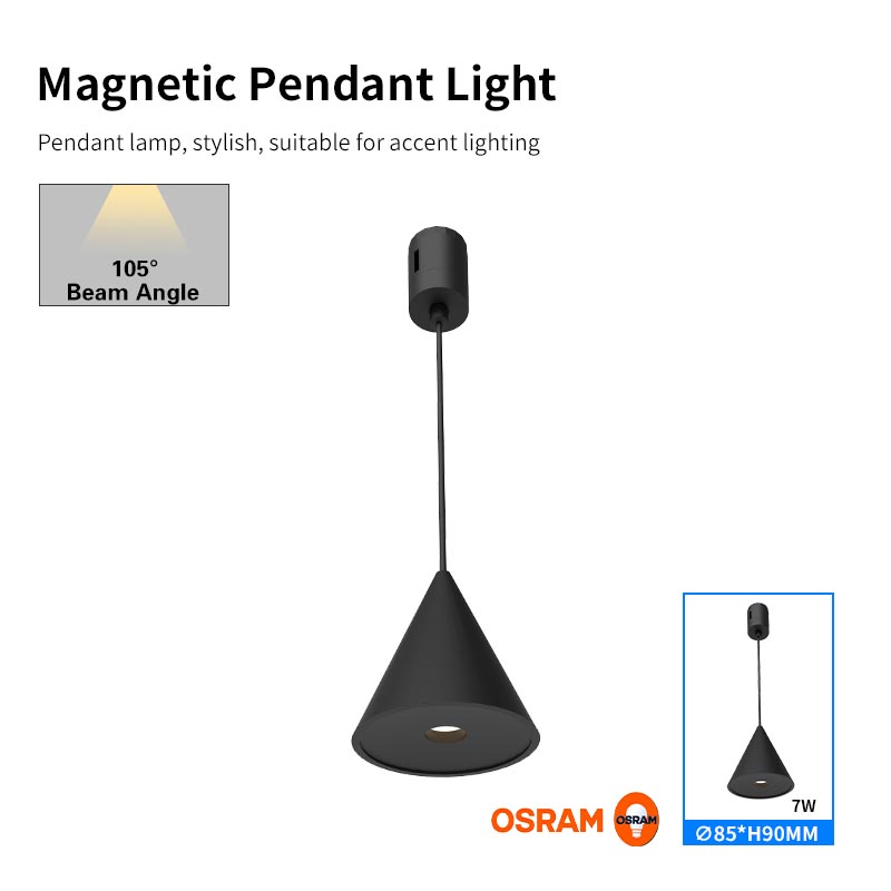 Modern Lighting Spot 48v 7W Black AluminumPendant Light