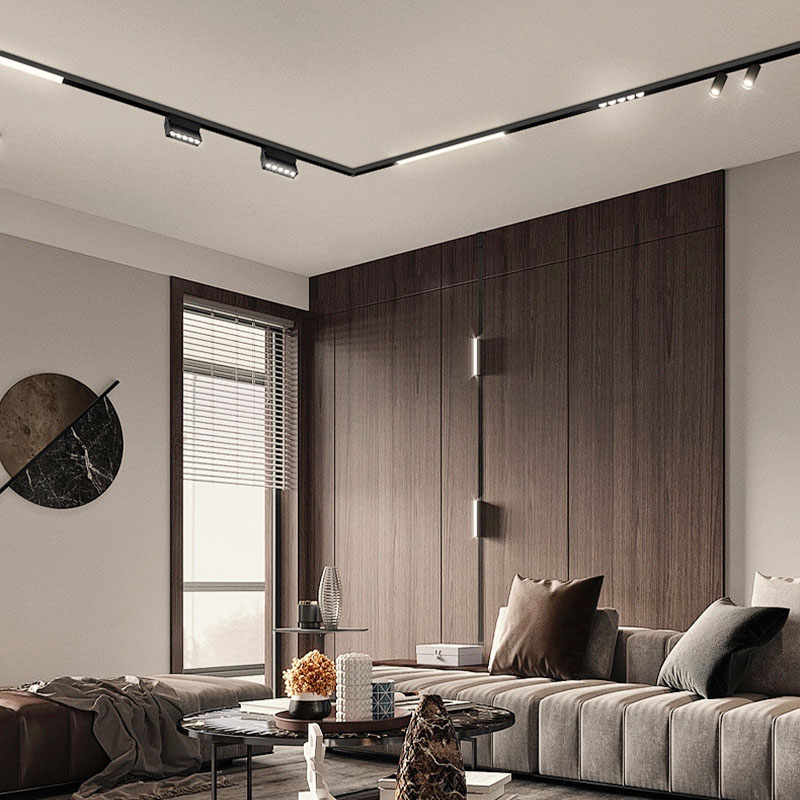 Living Room Aluminum Magnetic Track Light Rail Cob Led Folding Magnetic Track Grille Lights