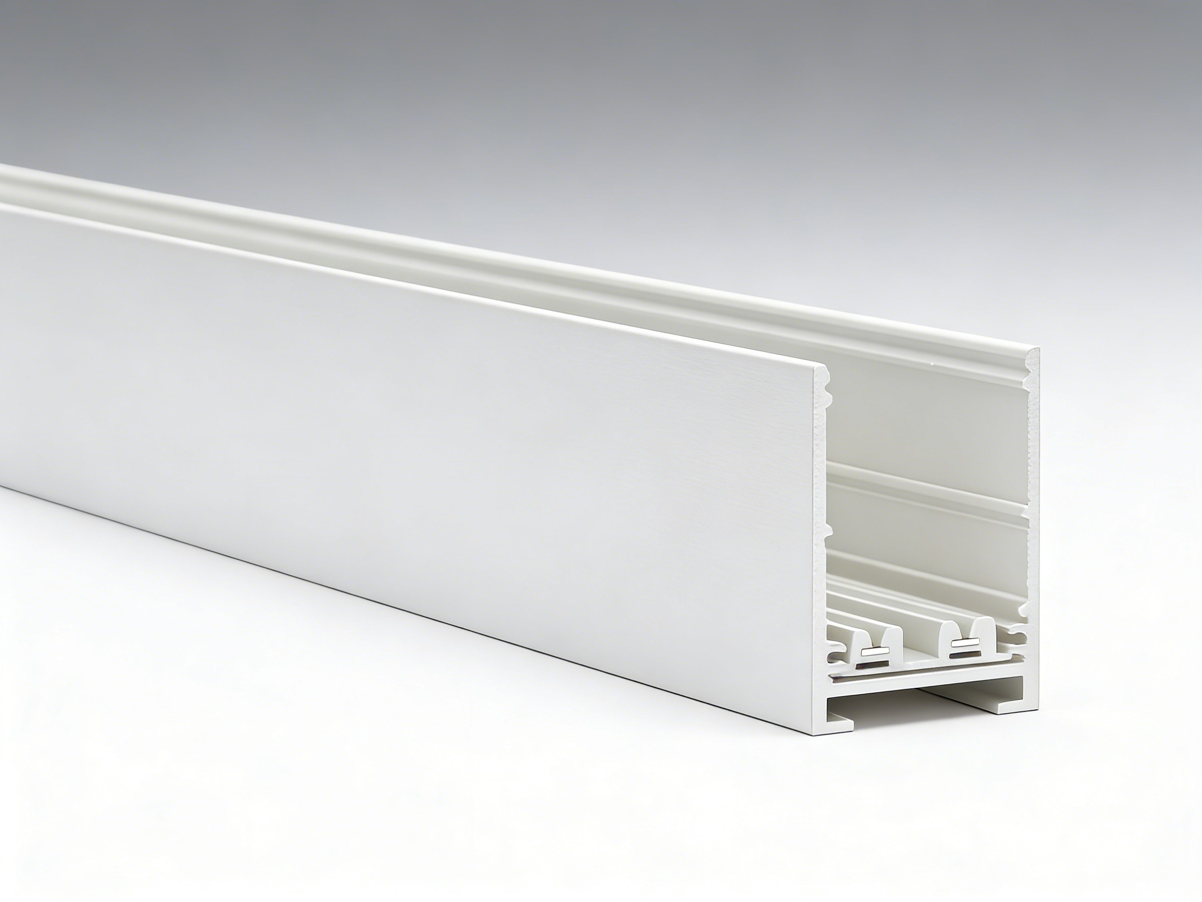 White Surface Mounted Hanging Magnetic Track Rail