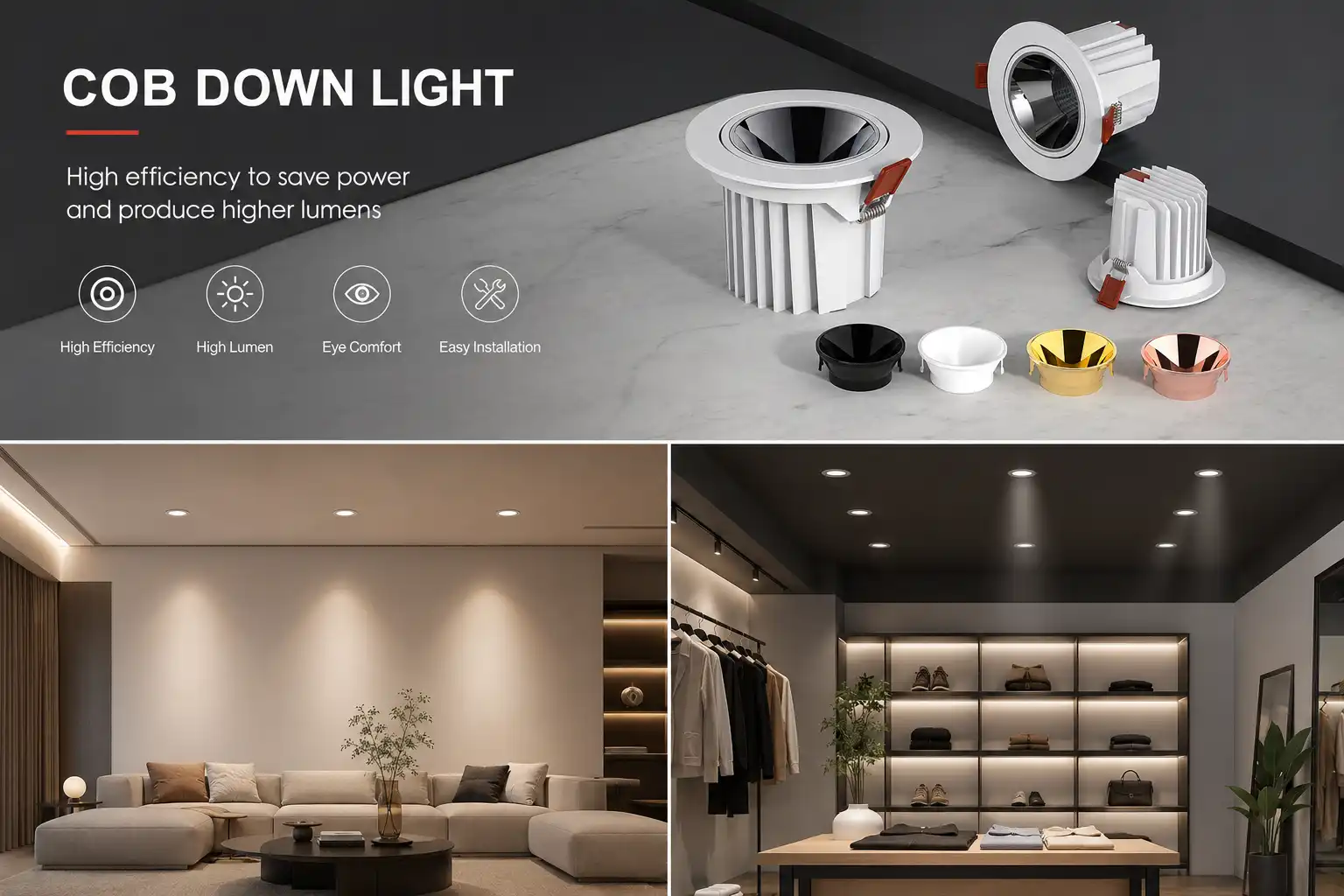 Efficient lighting for modern interiors