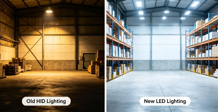 LED vs. HID: The Ultimate Commercial Lighting Retrofit Guide LED vs. HID: The Ultimate Commercial Lighting Retrofit Guide