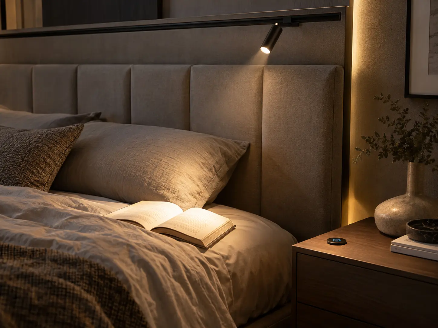 Bedside adjustable magnetic track lamp