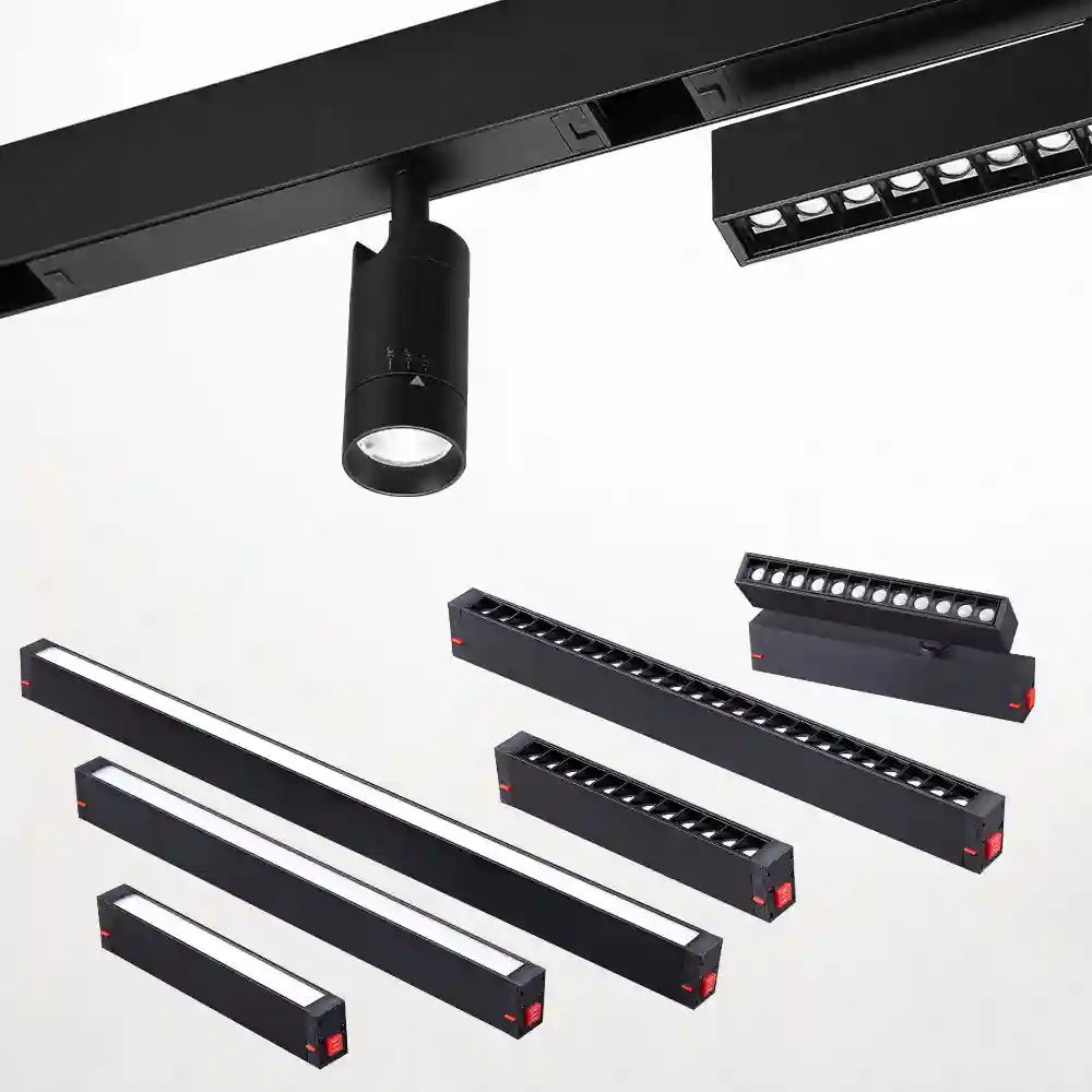 Magnetic track light system