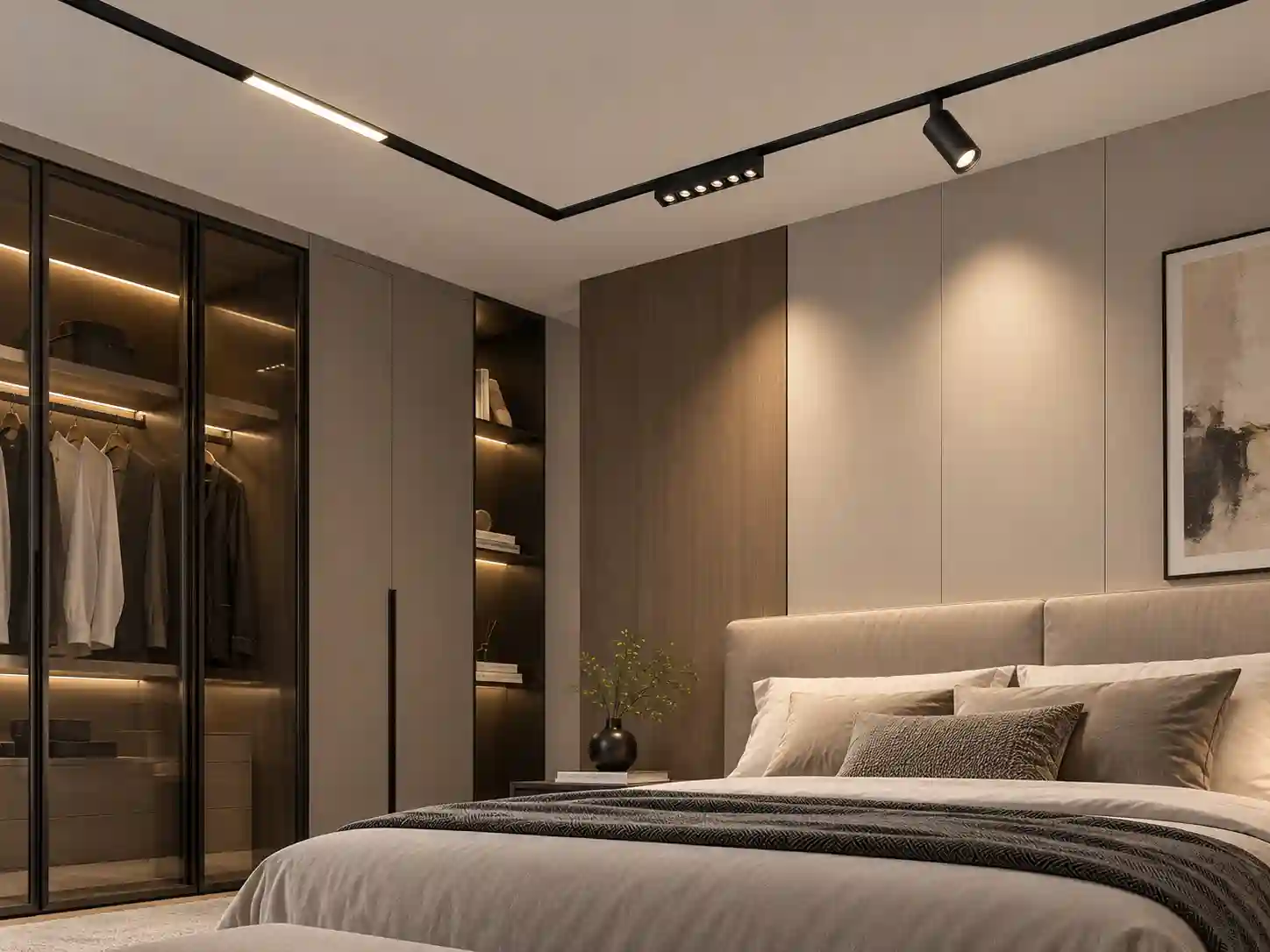 Sampo 48V low voltage magnetic track lighting system with Ra90 anti-glare modules